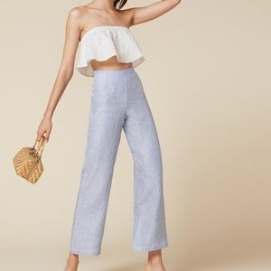 Reformation Kubrick Striped Linen Pants